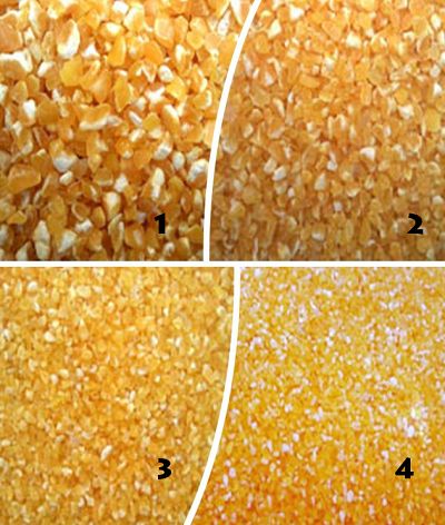 different maize grits specifications